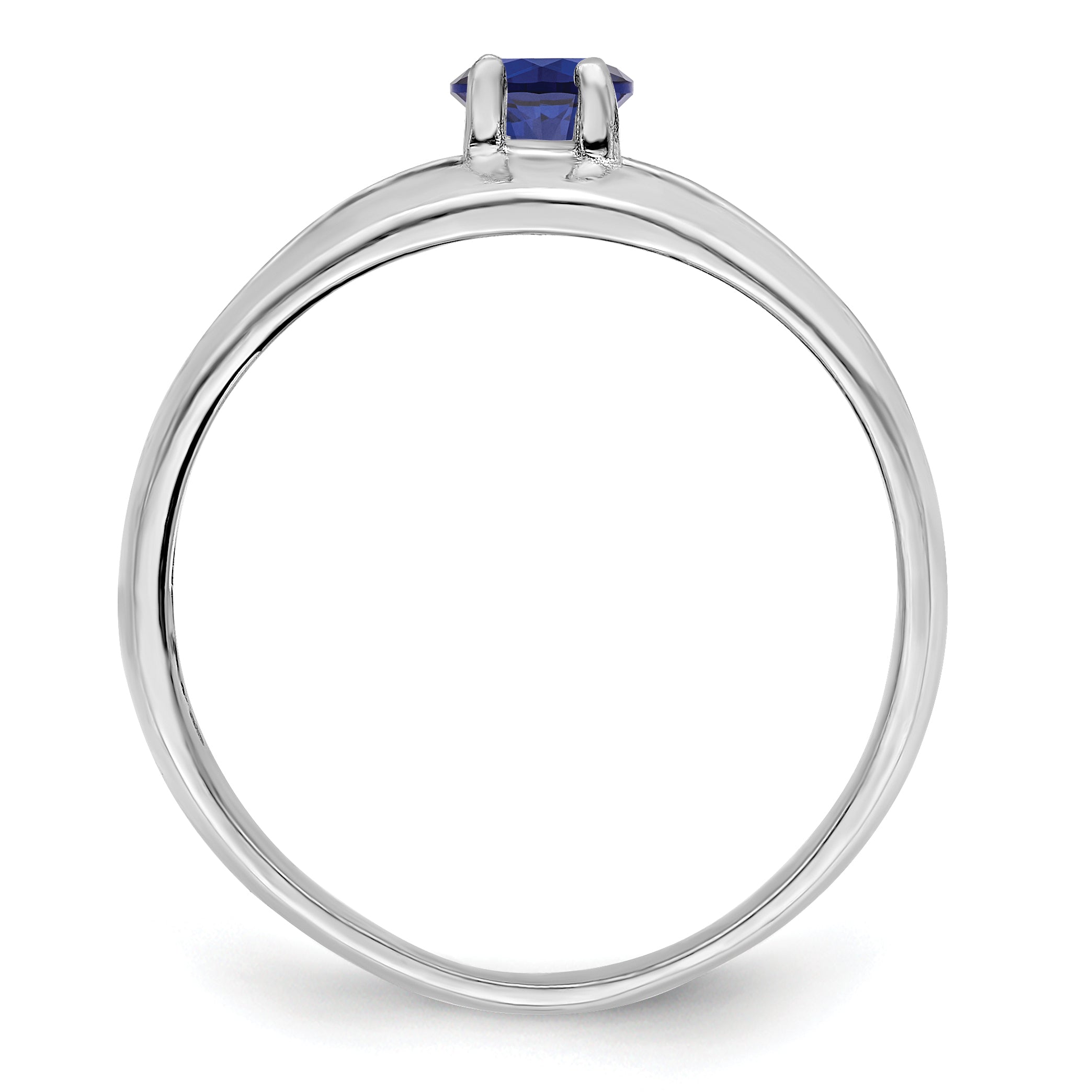 Sterling Silver Rhodium-plated Synthetic Family Jewelry Ring