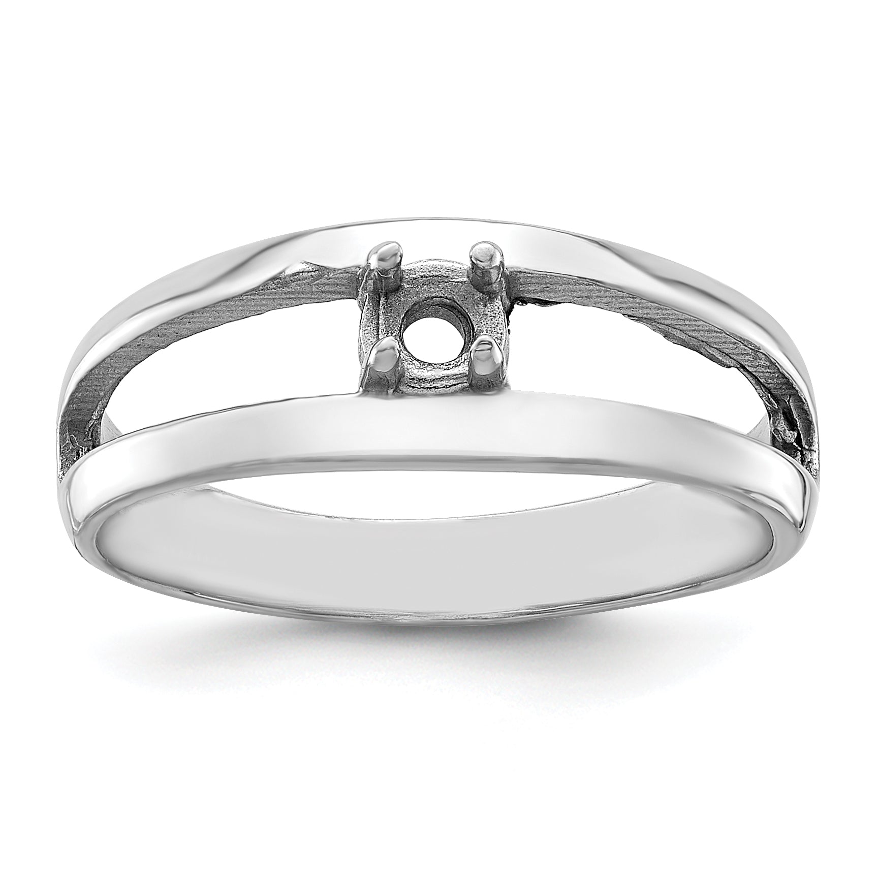 Sterling Silver Rhodium-plated Synthetic Family Jewelry Ring