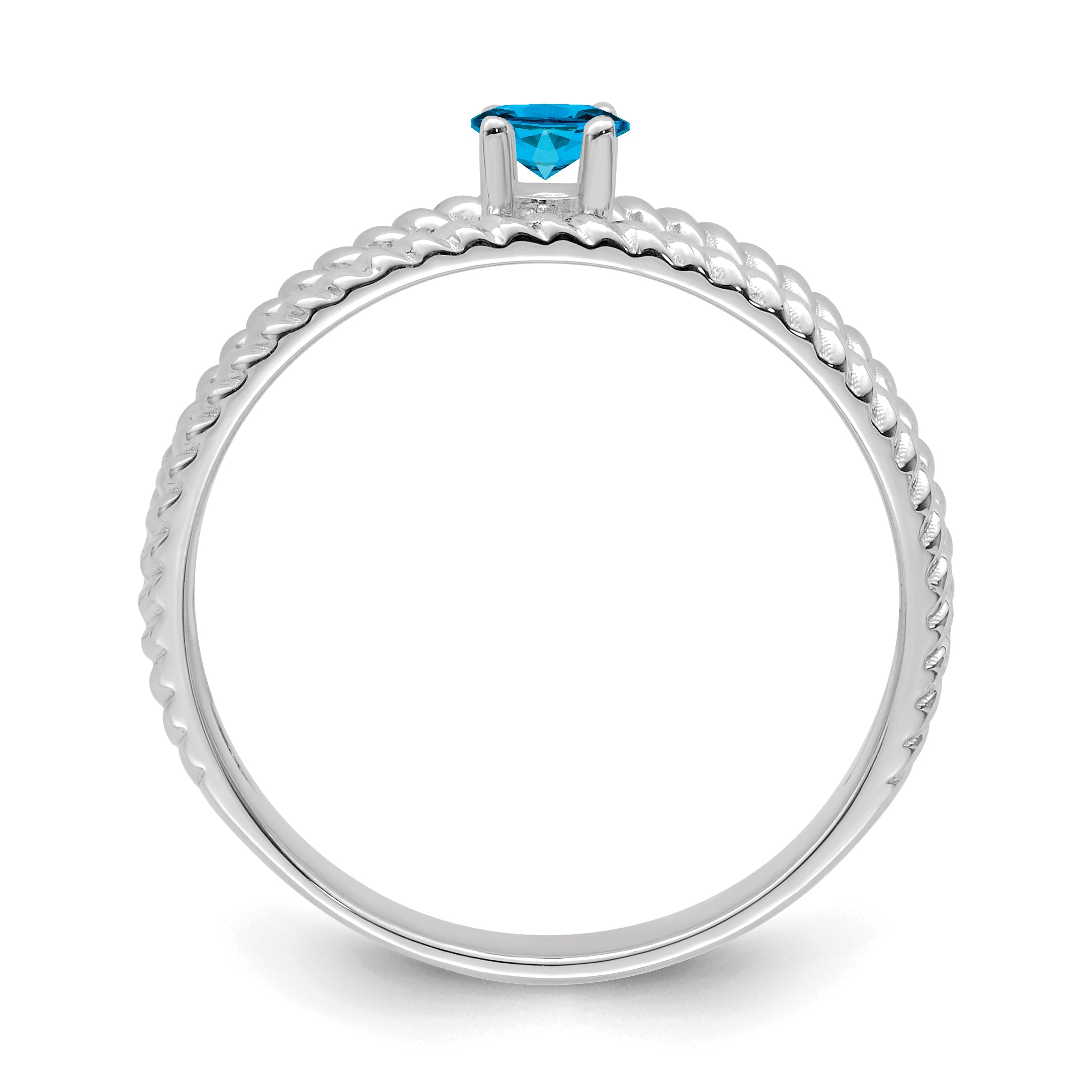 Sterling Silver Rhodium-plated Family Jewelry Ring