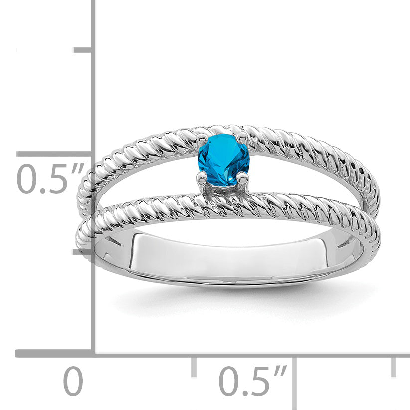 Sterling Silver Rhodium-plated Family Jewelry Ring