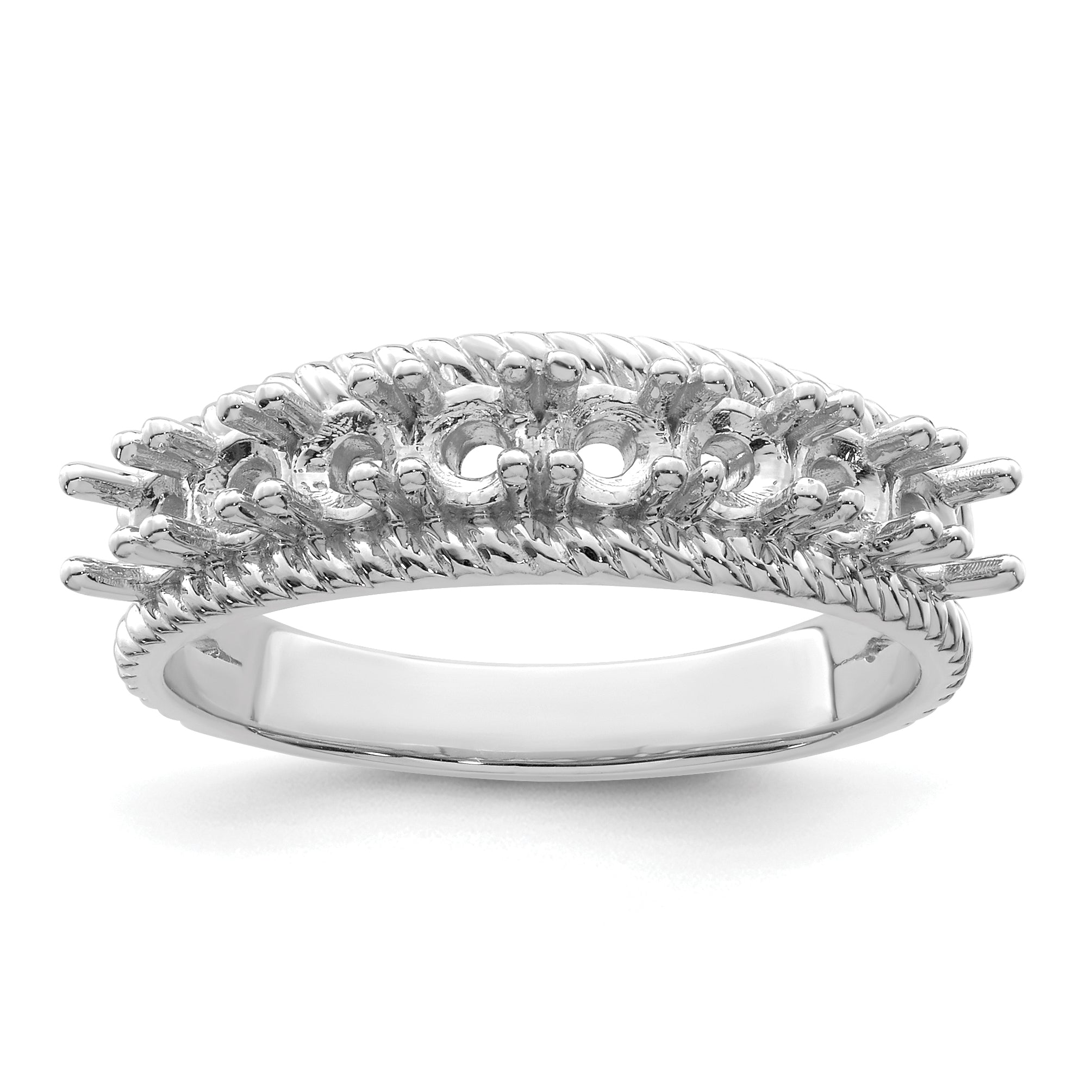 Sterling Silver Rhodium-plated Family Jewelry Ring
