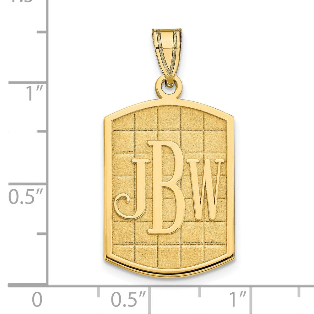 Sterling Silver/Gold-plated Brushed Monogram Pendant