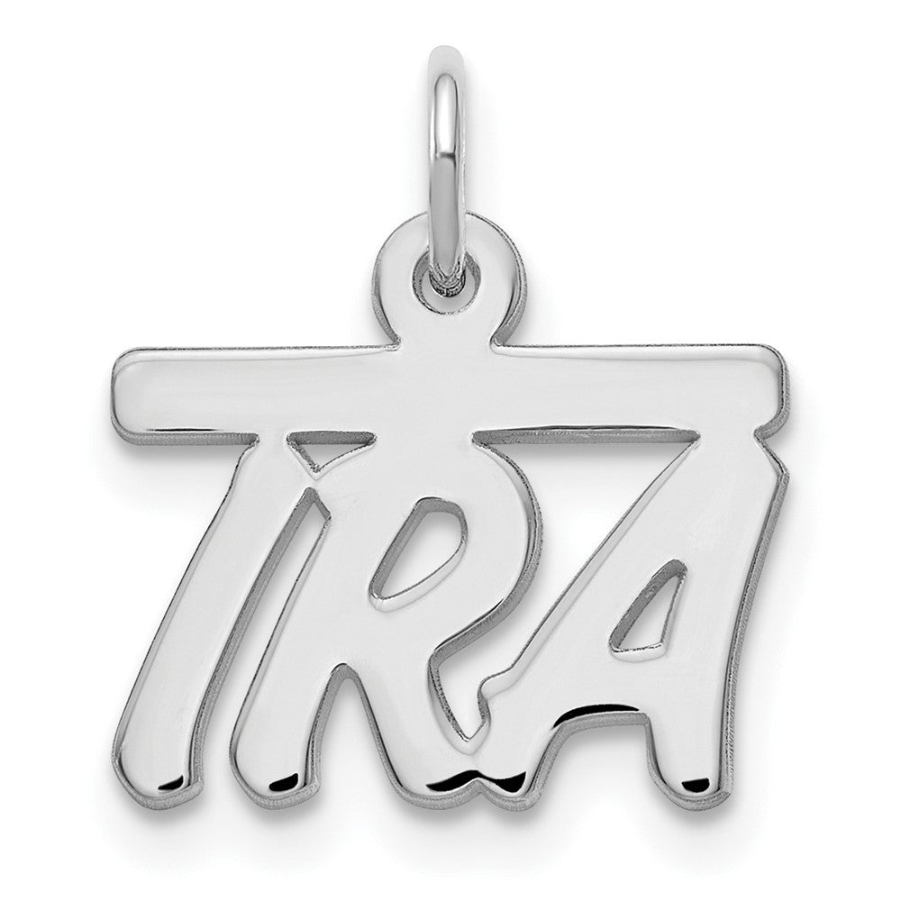 Sterling Silver/Rhodium-plated Top Bar Name Plate