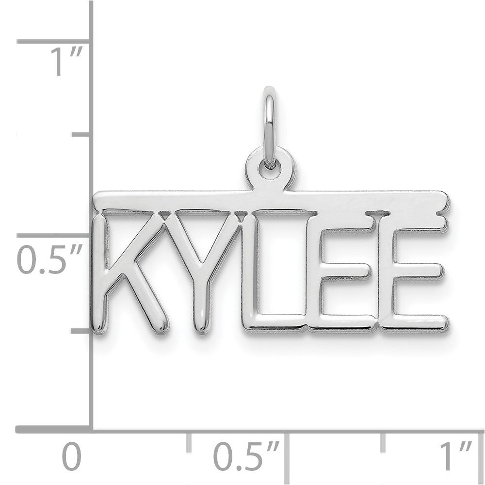 Sterling Silver/Rhodium-plated Top Bar Name Plate