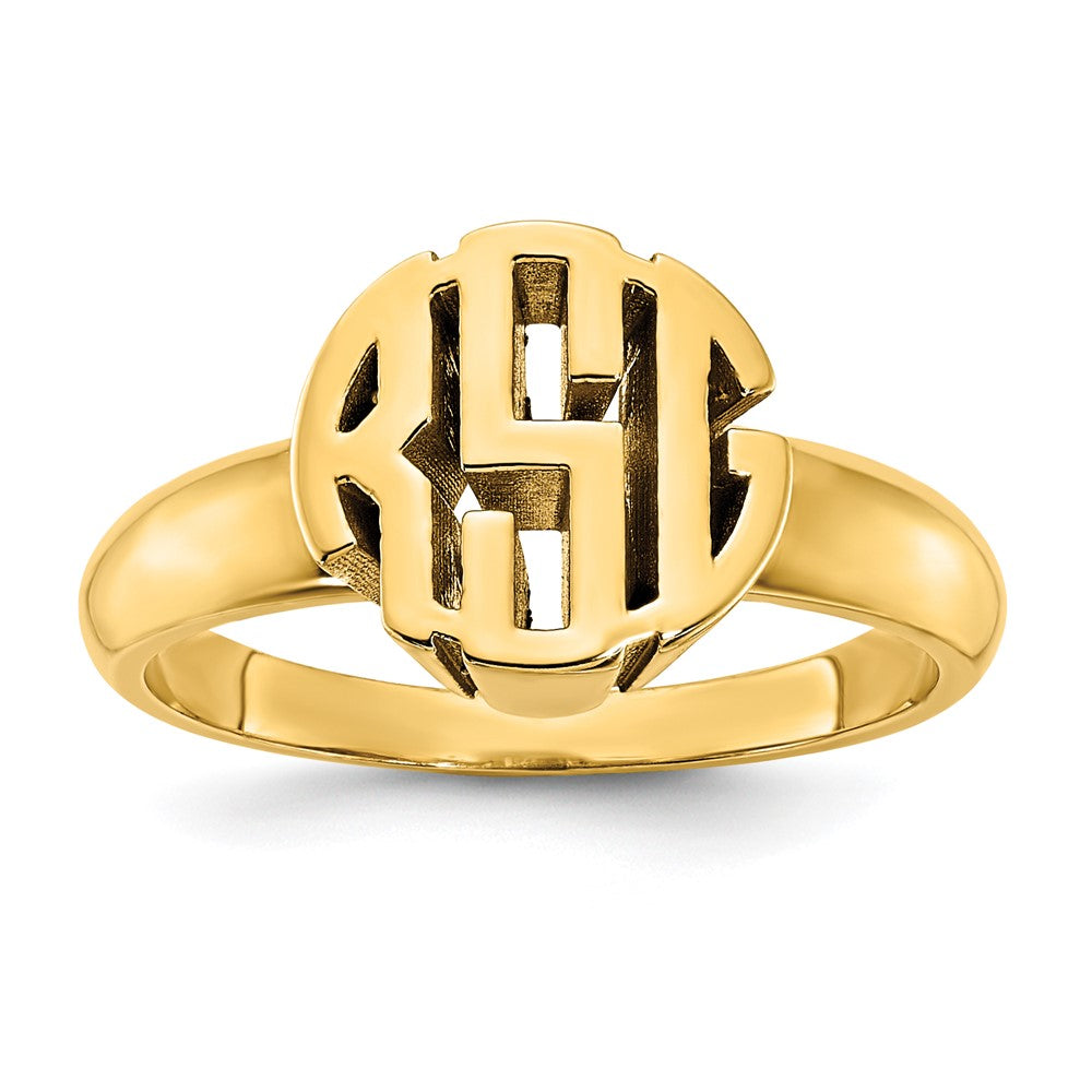 Sterling Silver/Gold-plated Monogram Ring