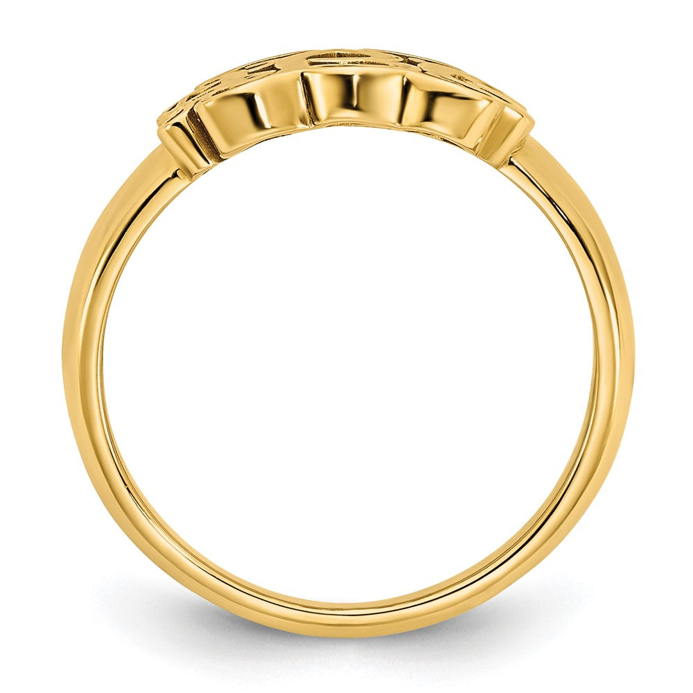 Sterling Silver/Gold-plated Monogram Ring