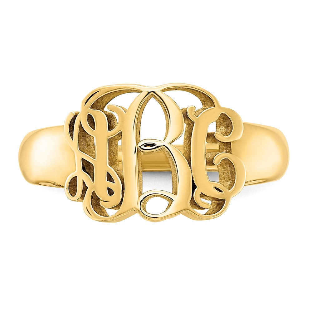 Sterling Silver/Gold-plated Monogram Ring