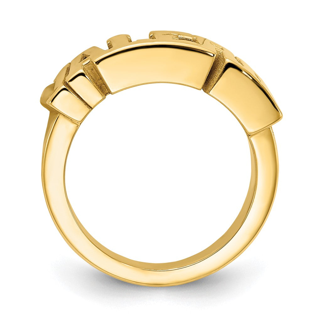 Sterling/Gold-plated Cut-out Name Ring
