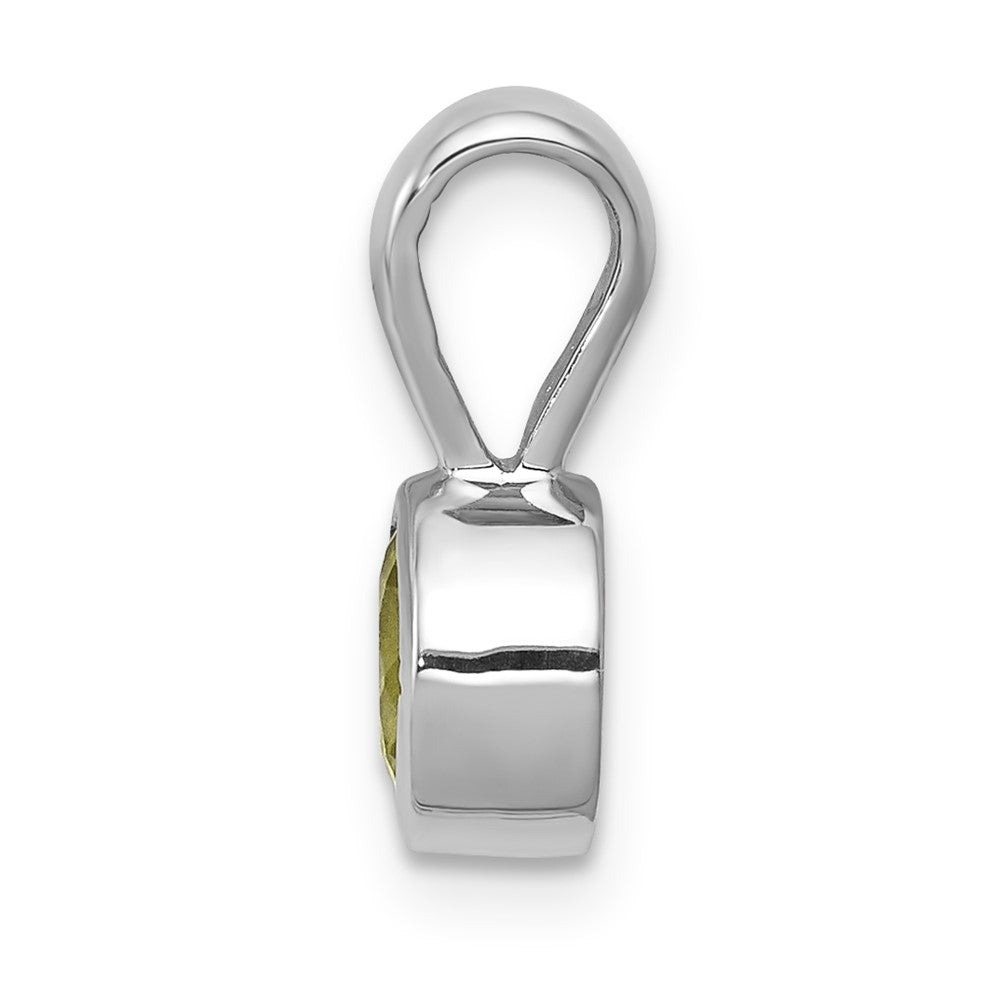 14k White Gold .55 Peridot Pendant