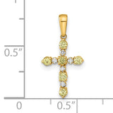 14k Peridot & Diamond Cross Pendant XP3387PE/A
