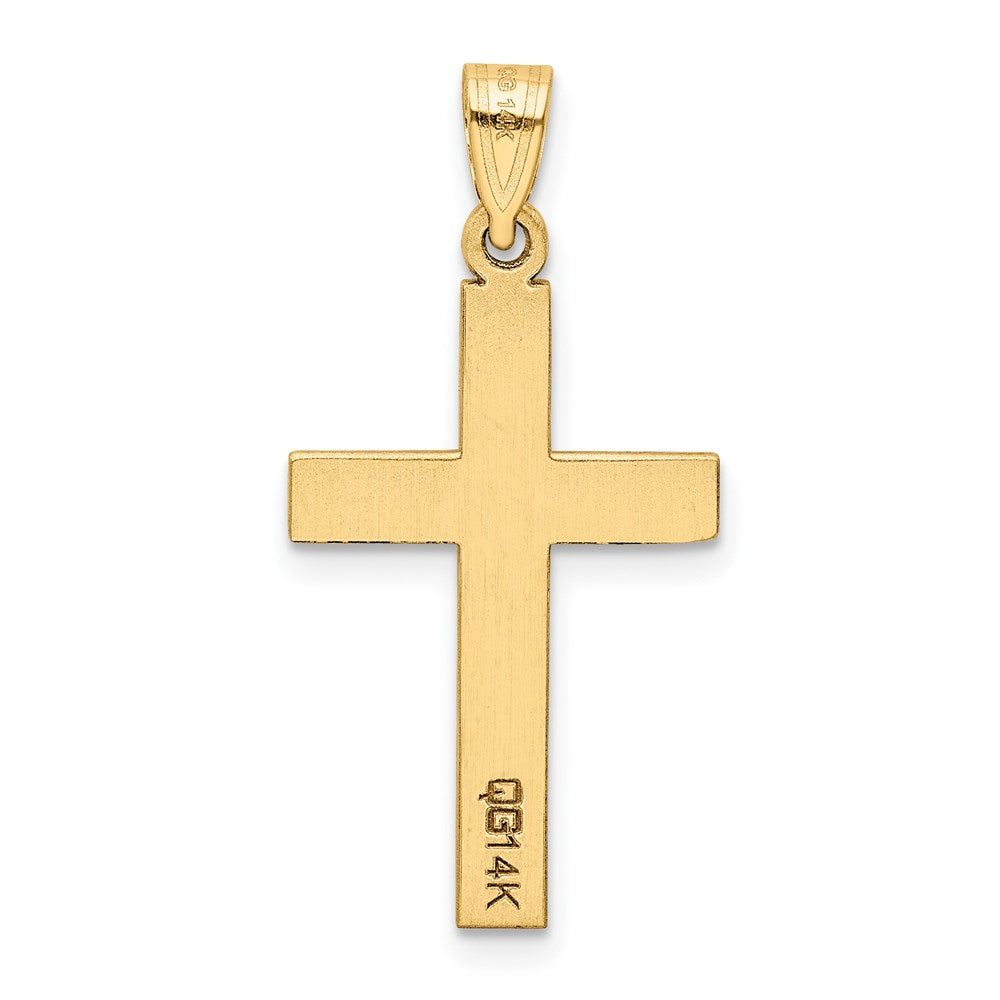 14k Sandblasted Cross Pendant