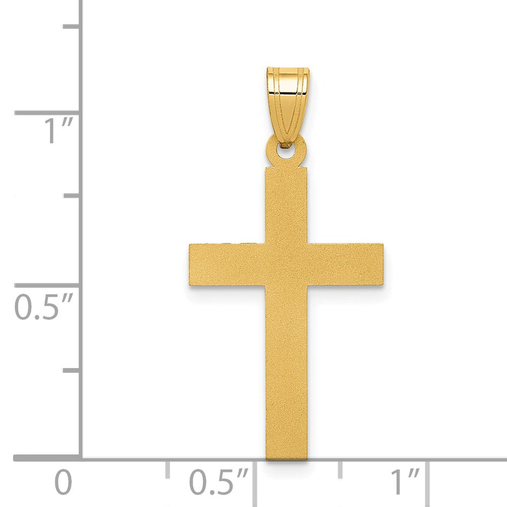 14k Sandblasted Cross Pendant
