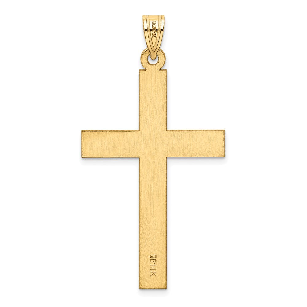 14k Sandblasted Cross Pendant