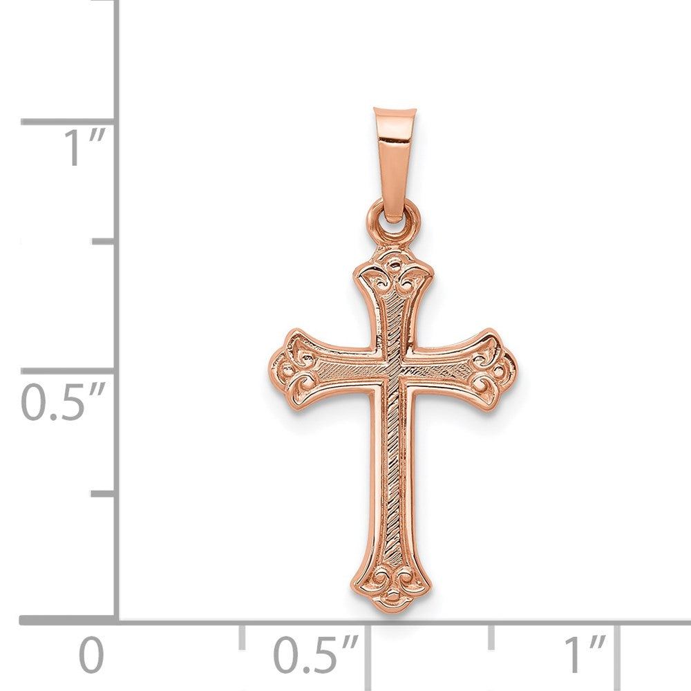 14k Rose Gold Cross Pendant