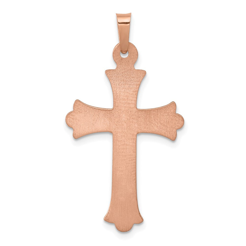 14k Two-tone Hollow Crucifix Pendant