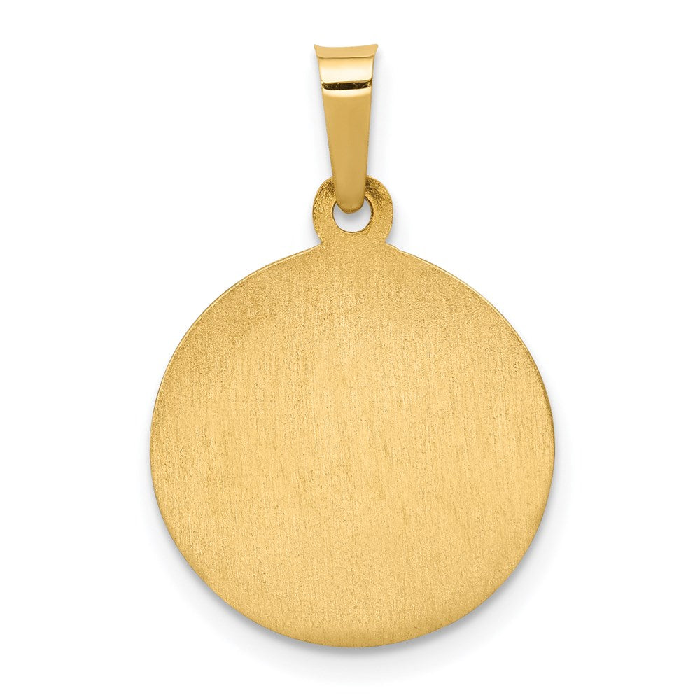 14k Polished and Satin St. Anne Medal Hollow Pendant