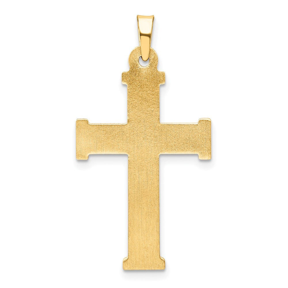 14k Brushed and Polished Latin Cross Pendant