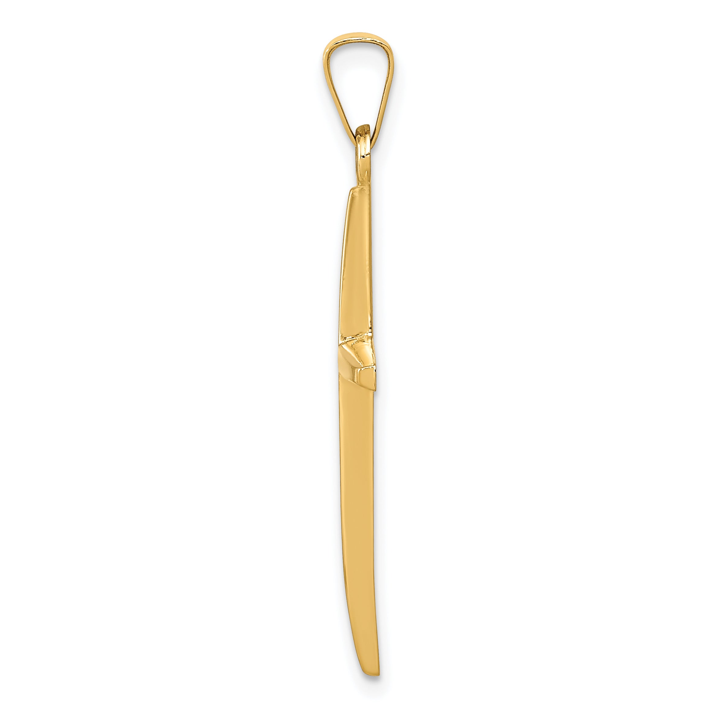 14k Polished Latin Cross Pendant