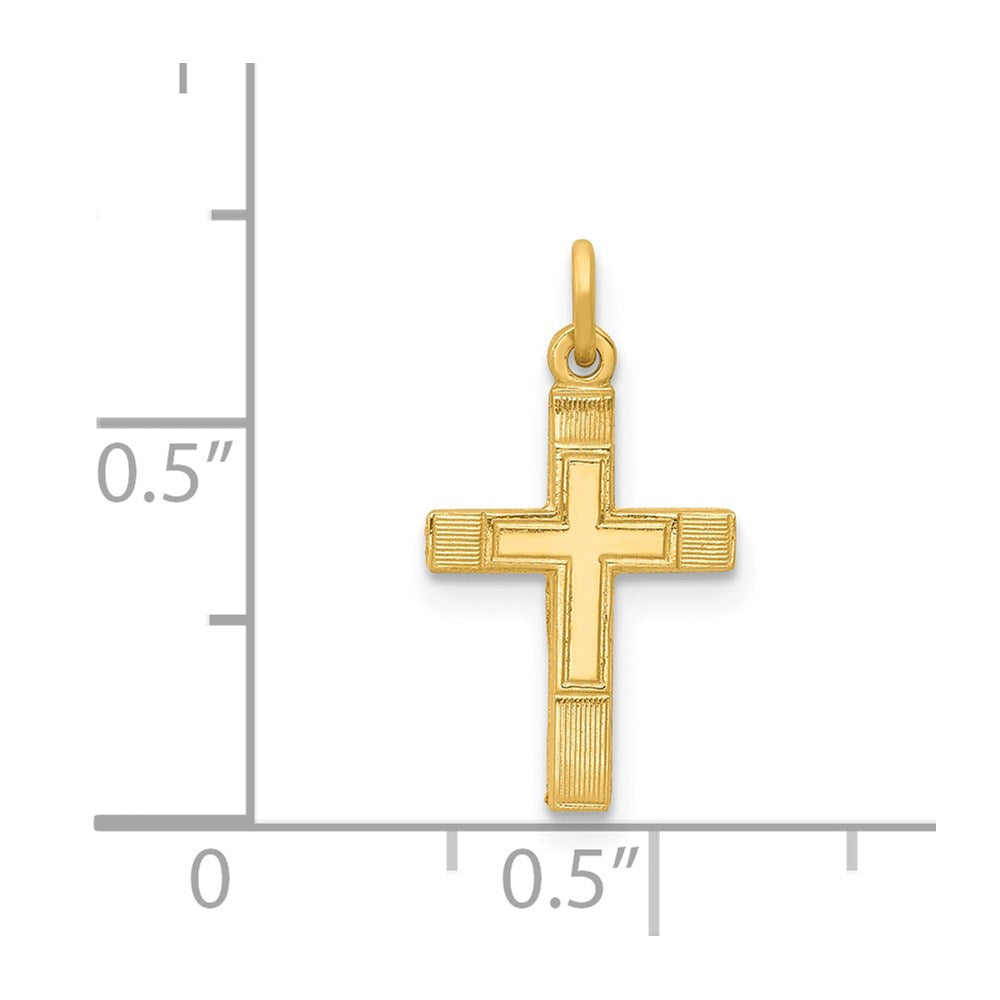 14k Small Cross Charm