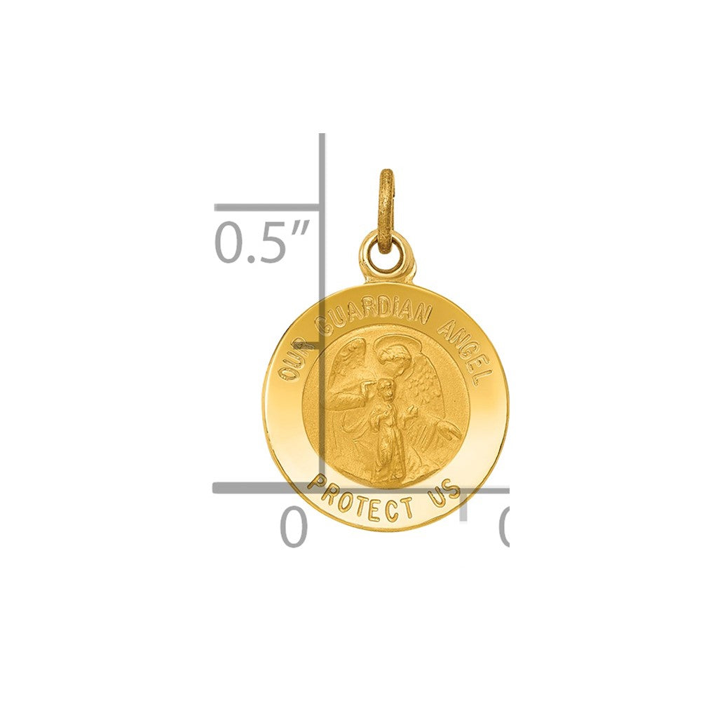 14k Guardian Angel Medal Charm