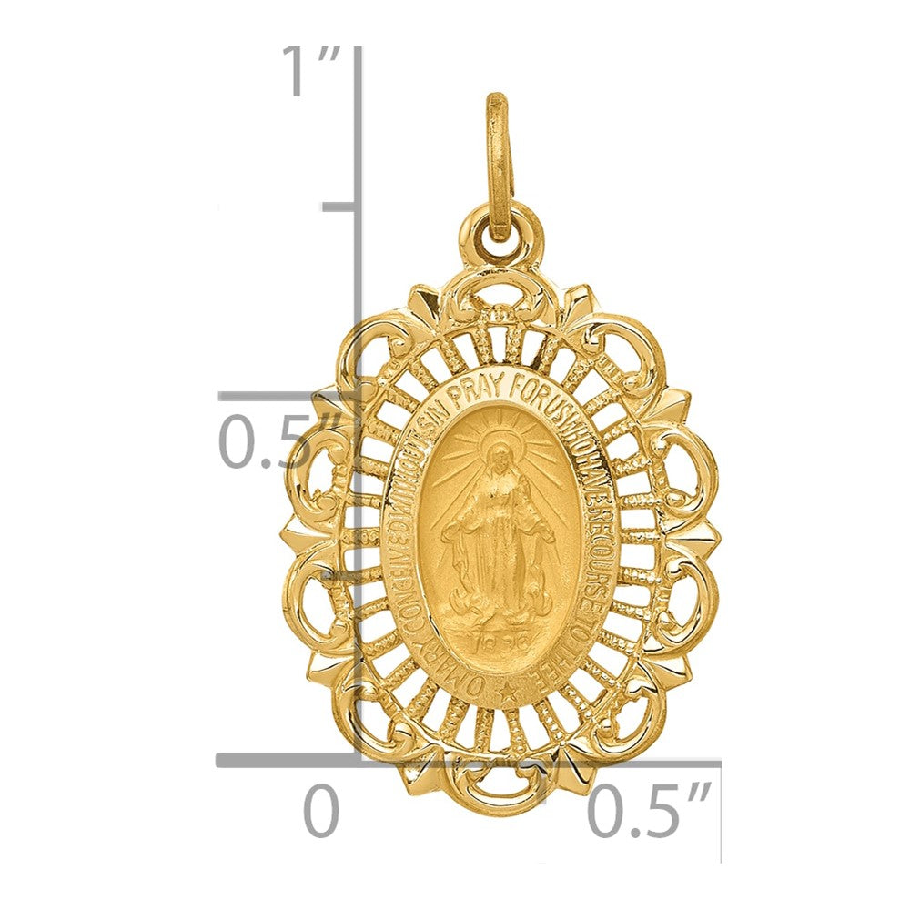 14k Miraculous Medal Charm