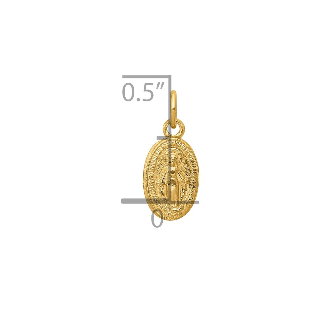 14k Miraculous Medal Charm