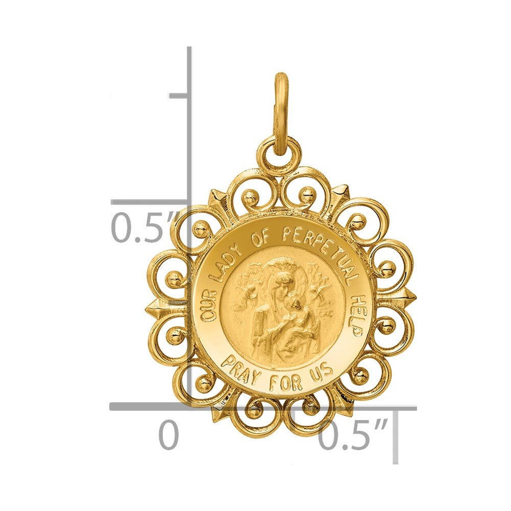 14k Our Lady of Perpetual Help Medal Charm