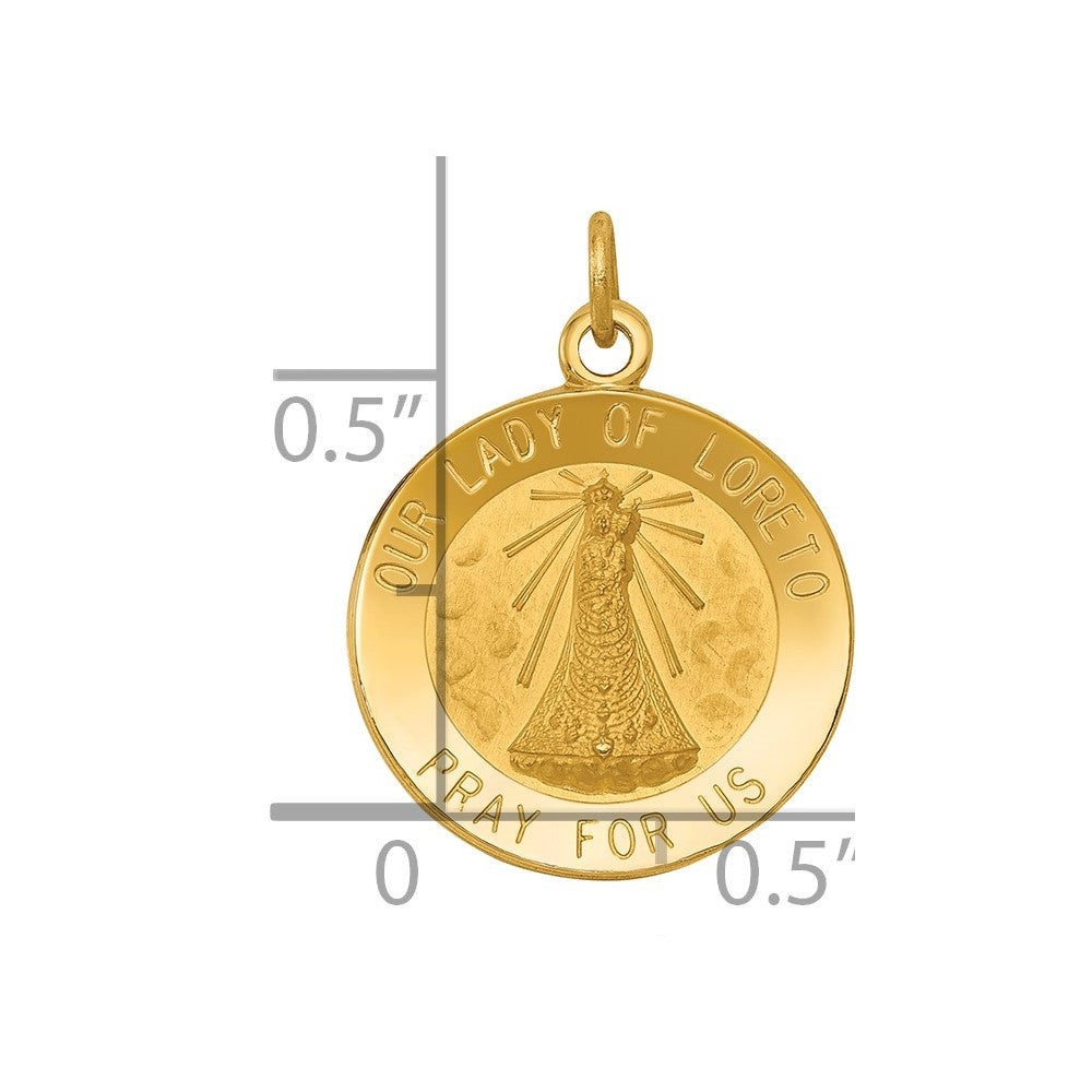 14k Our Lady of Loreto Medal Charm