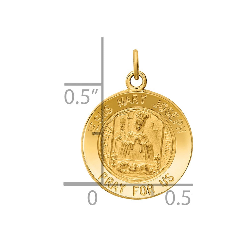 14k Jesus, Mary, Joseph Medal Charm