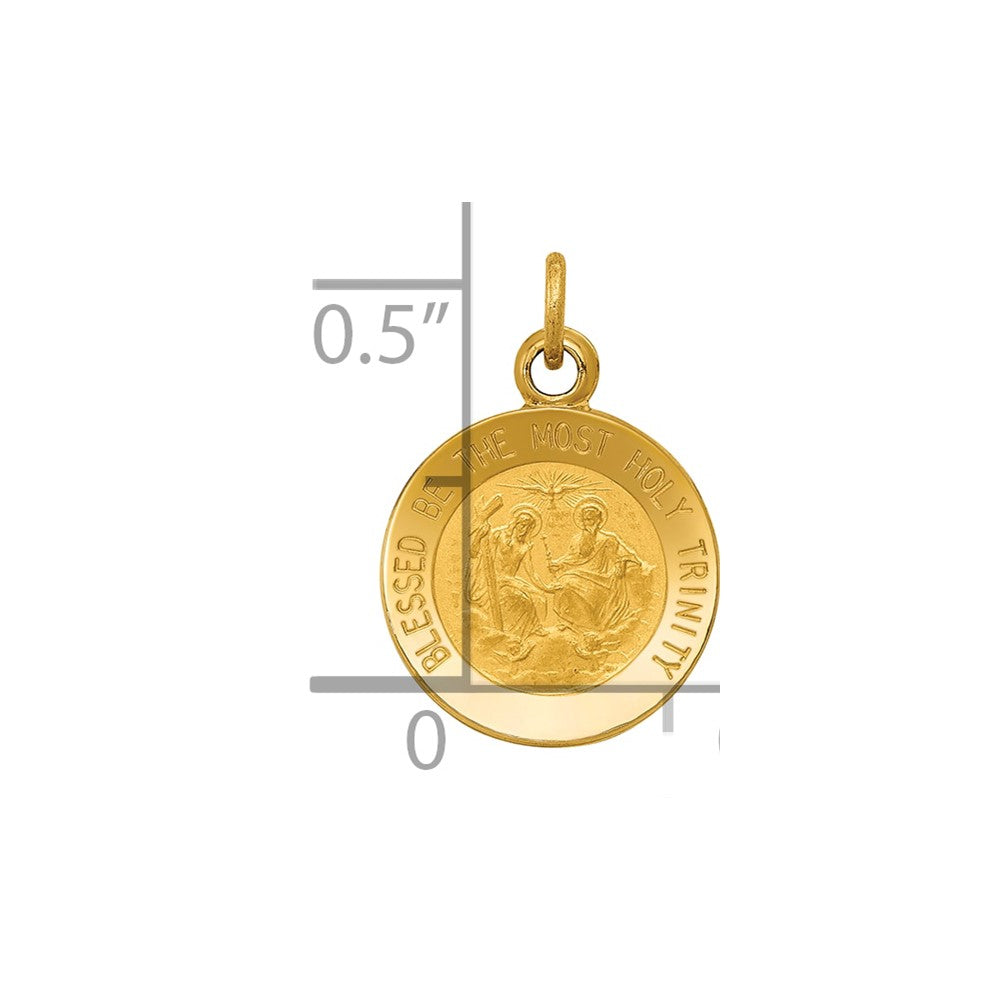 14k Holy Trinity Medal Charm