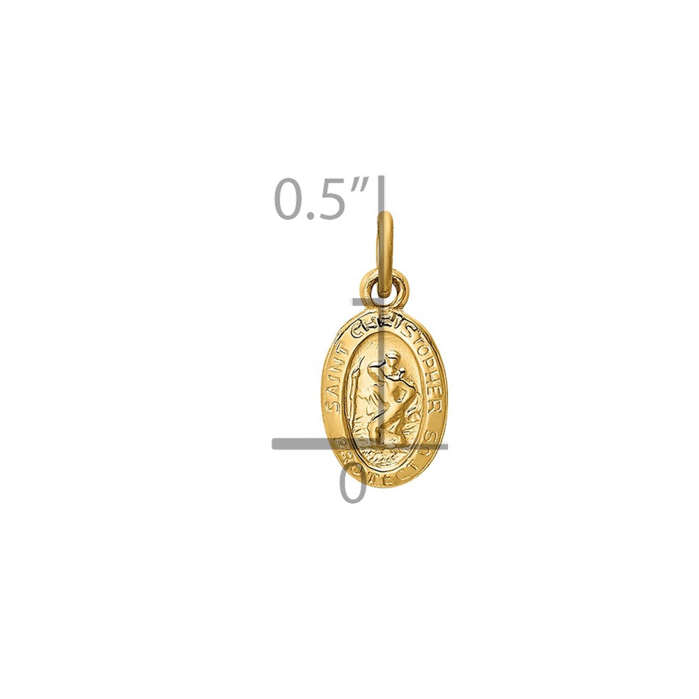 14k Saint Christopher Medal Charm