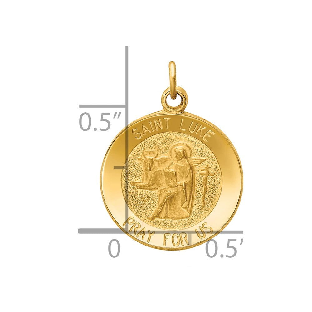 14k Saint Luke Medal Charm
