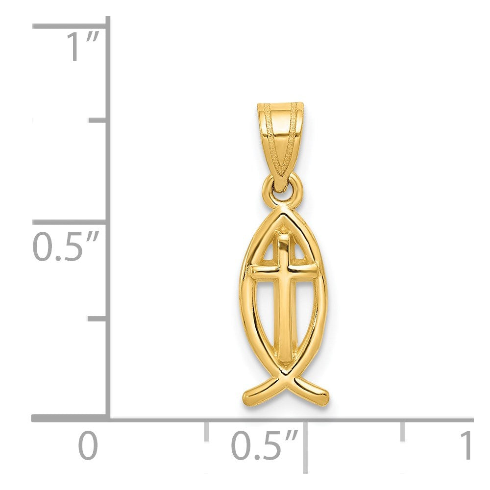 14k Ichthus Fish Charm