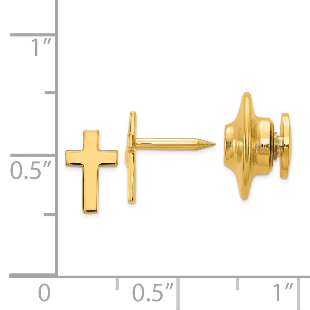 14k Cross Tie Tac