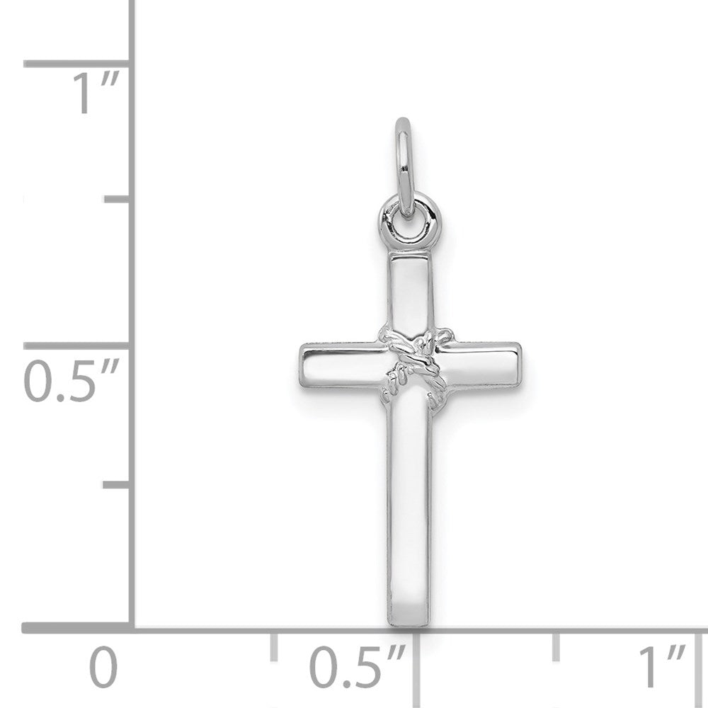 14k White Gold Cross Charm