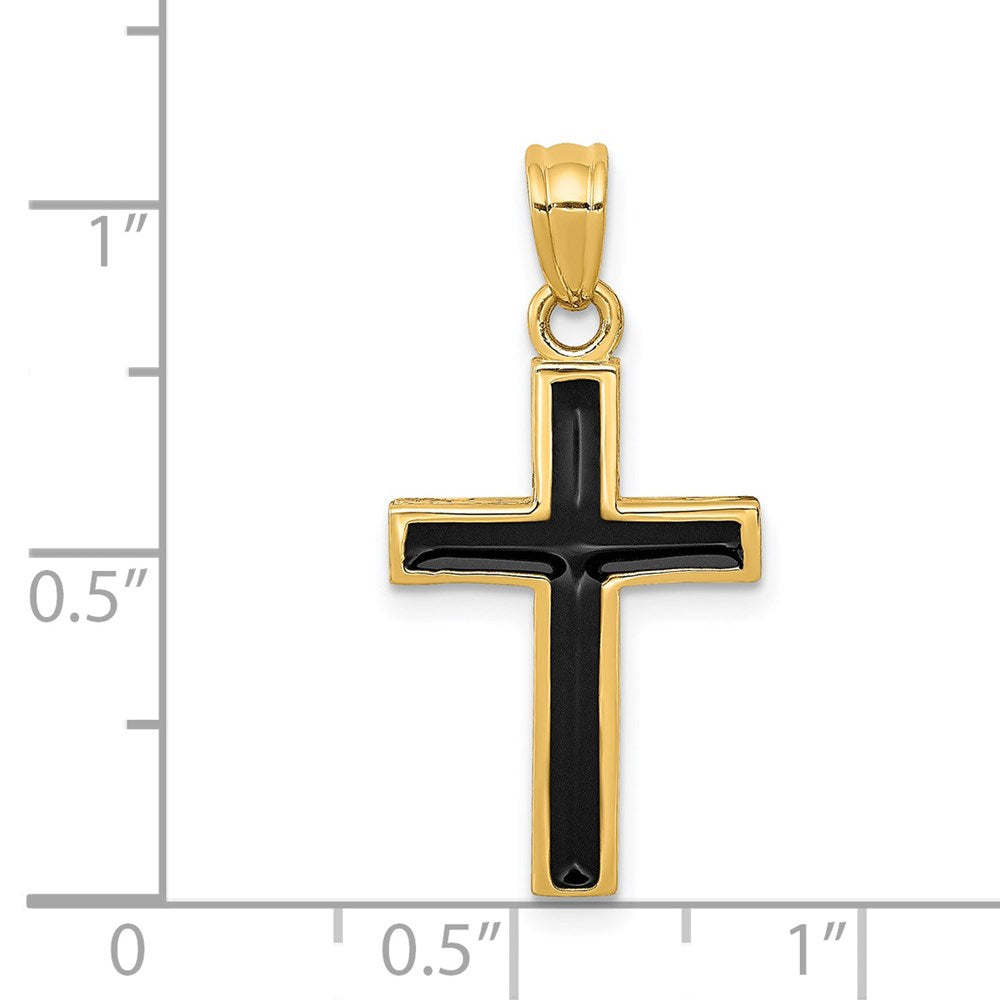 14k Epoxy Latin Cross Pendant