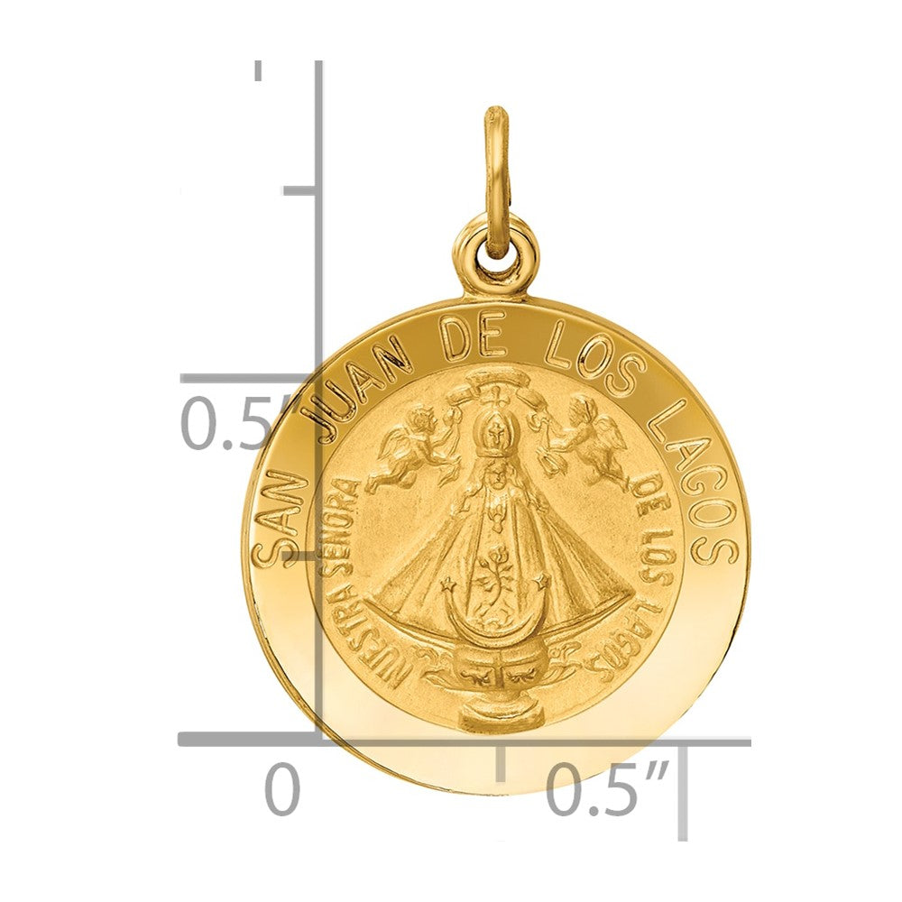 14k Our Lady of San Juan Medal Pendant