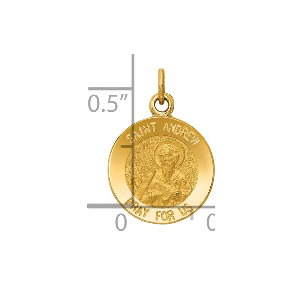 14k Saint Andrew Medal Charm