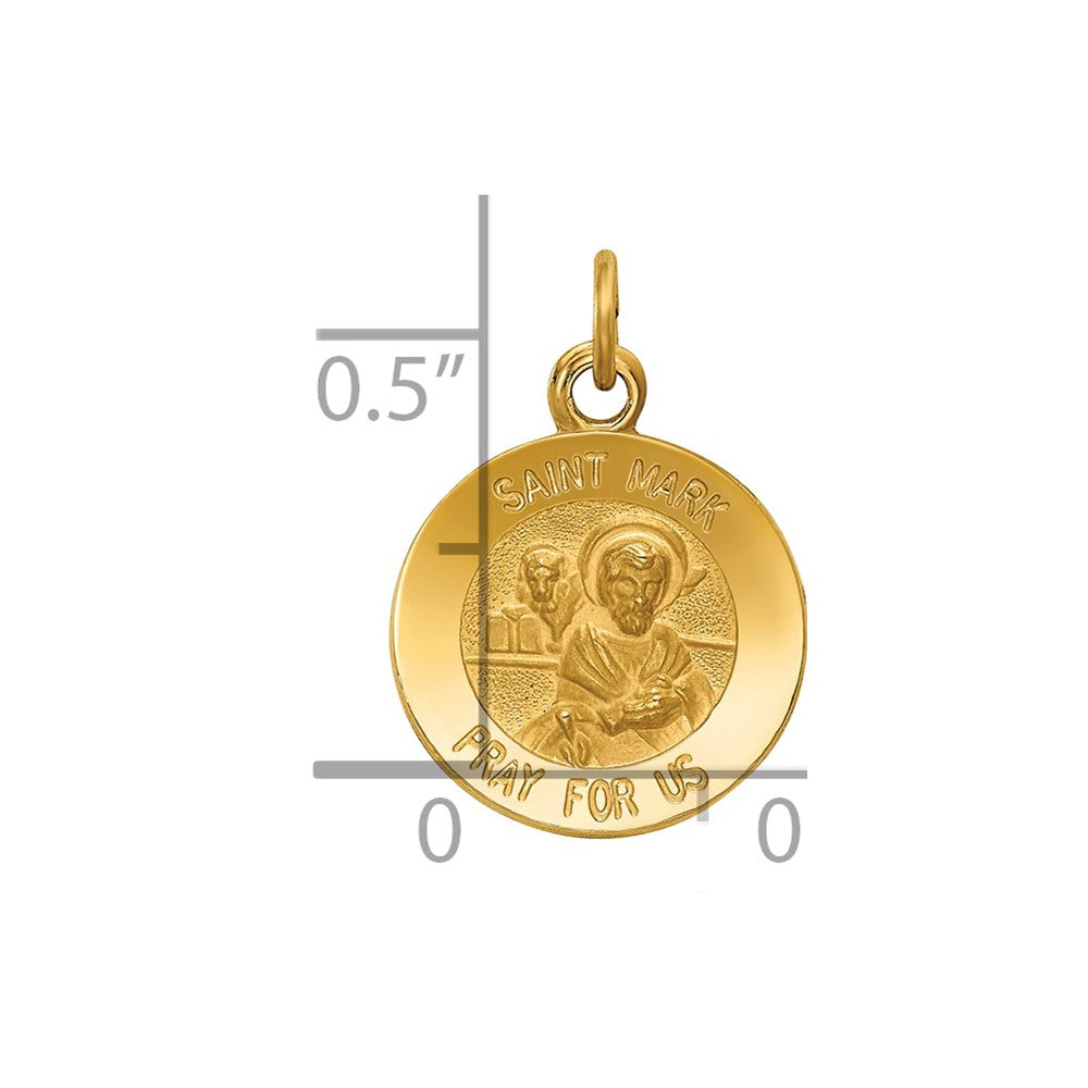14k Saint Mark Medal Charm