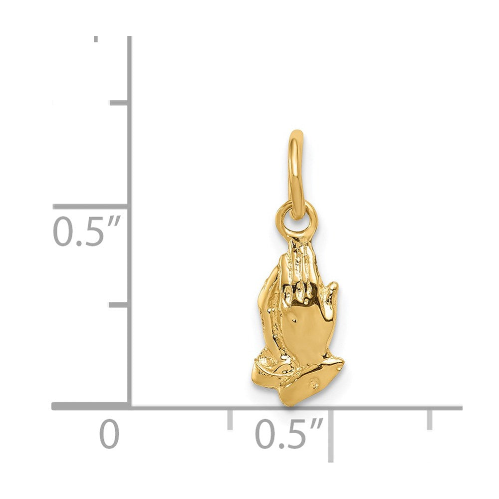 14k Praying Hands Charm