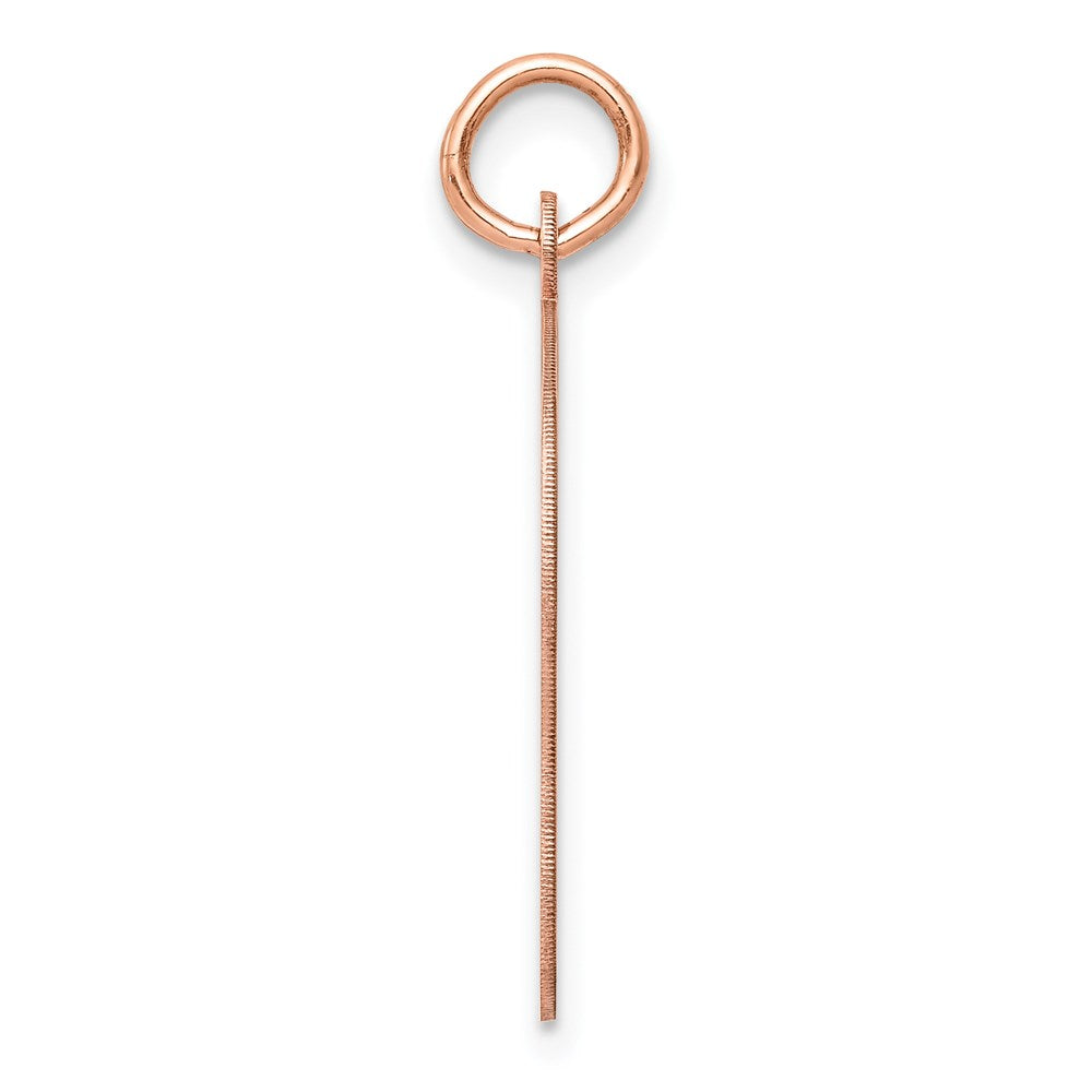 14k Rose Plain Medium.018 Gauge Facing Left Engraveable Girl Head Charm