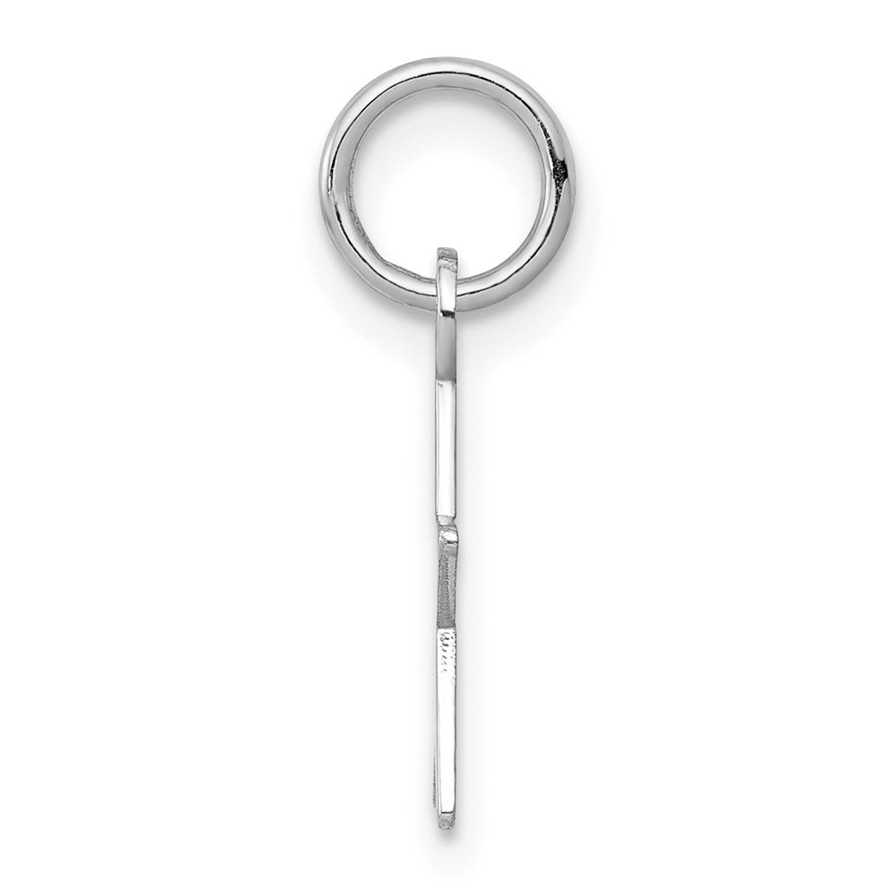 14k White Gold Plain .018 Gauge Engravable Star Charm