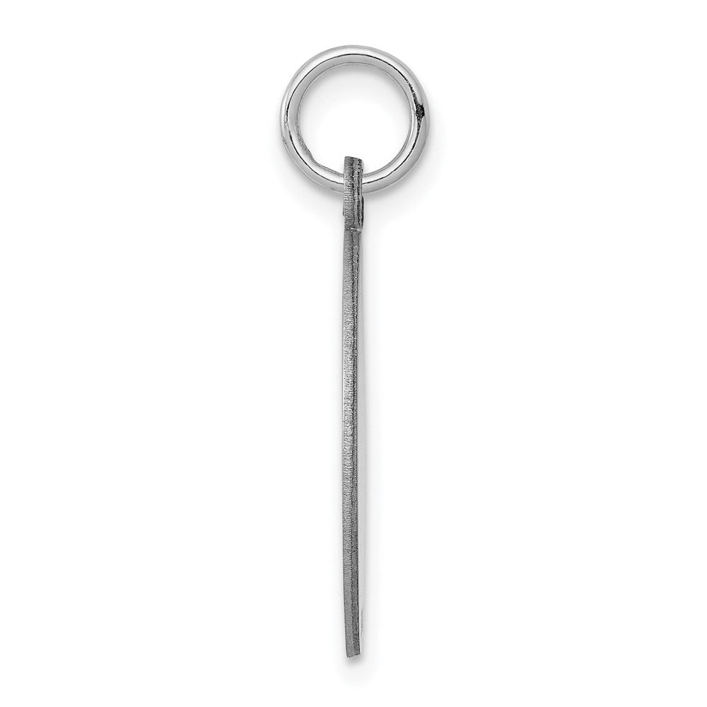 14k White Gold Plain .027 Gauge Round Engravable Disc Charm