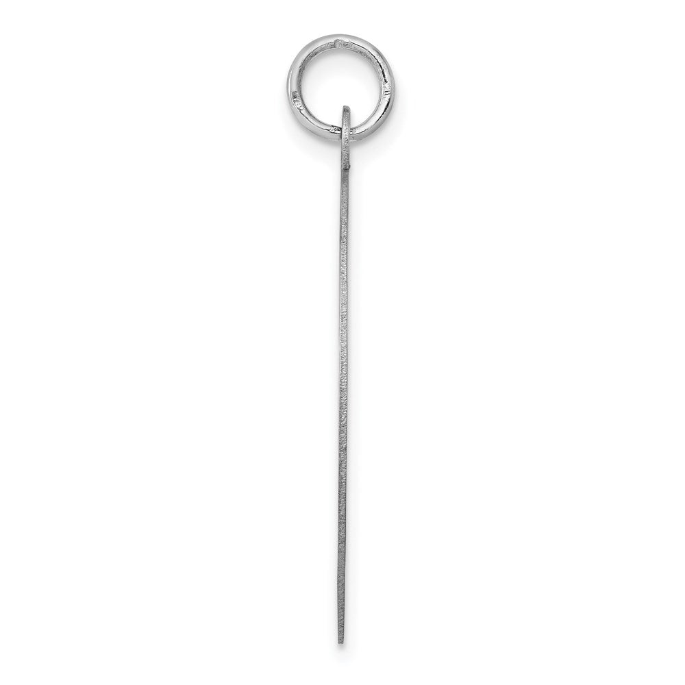 14k White Gold Plain .018 Gauge Round Engravable Disc Charm