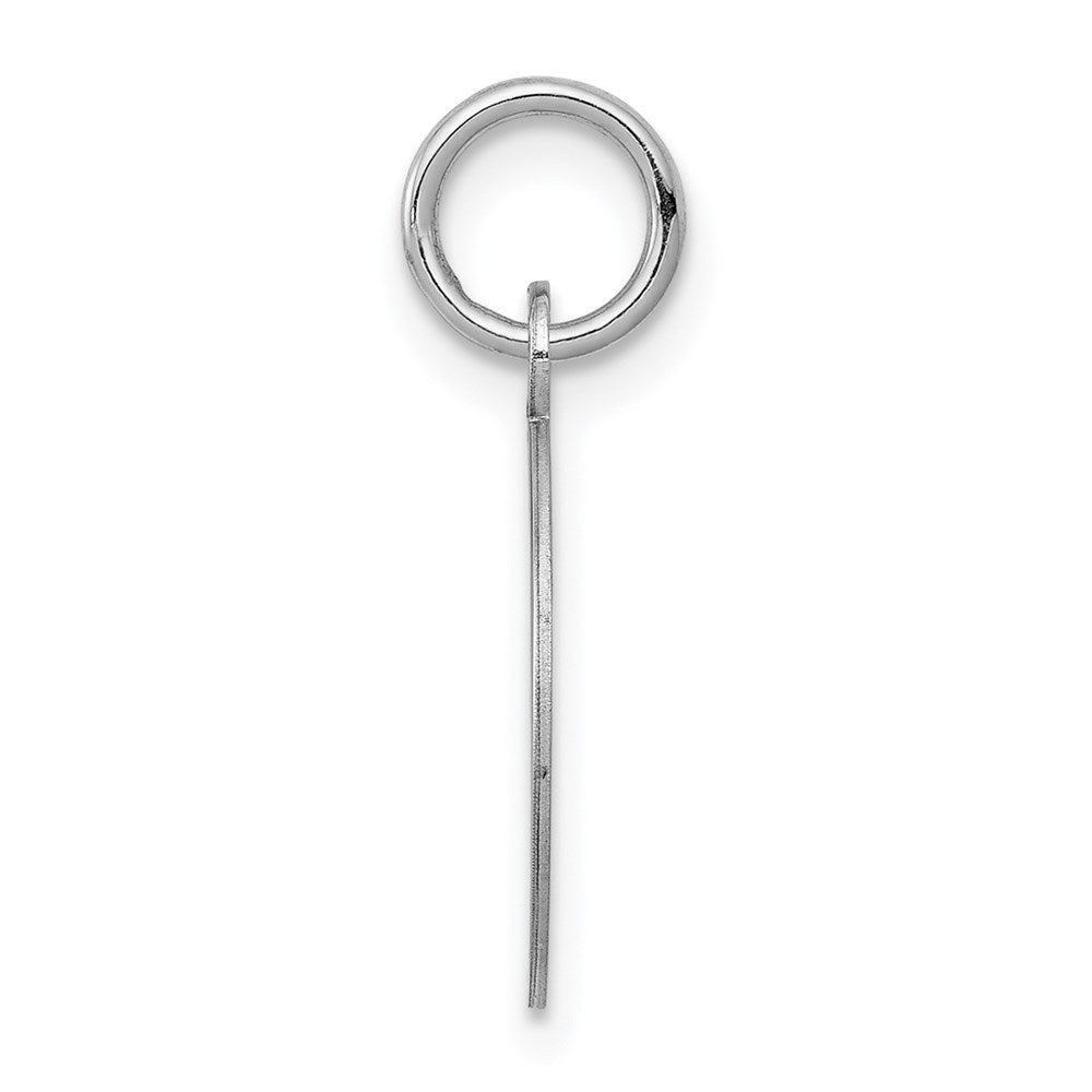 14k White Gold Plain .018 Gauge Round Engravable Disc Charm