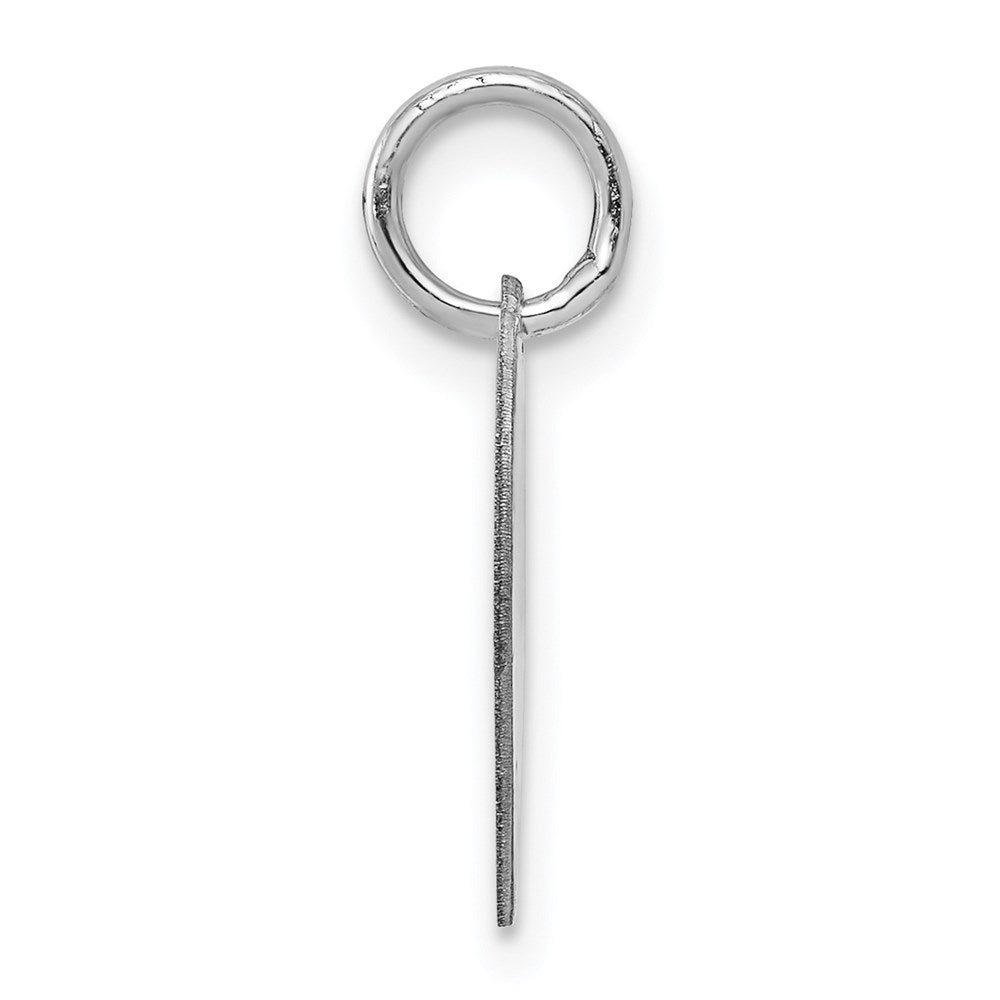 14K White Gold Heart Disc Charm