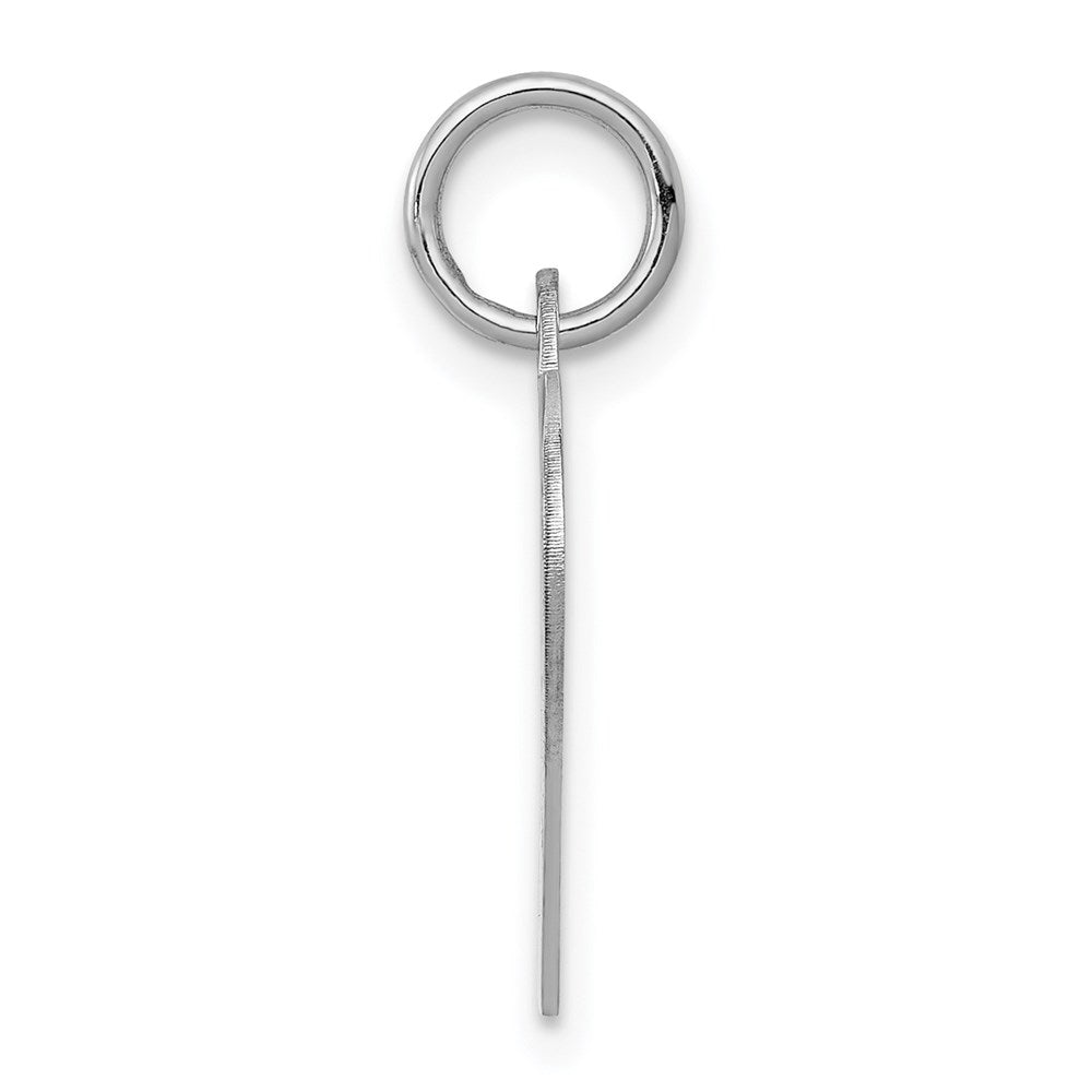 14k White Gold Plain .018 Gauge Engraveable Heart Disc Charm