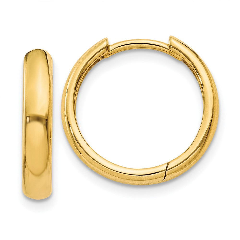 14k Round Hinged Hoop Earrings