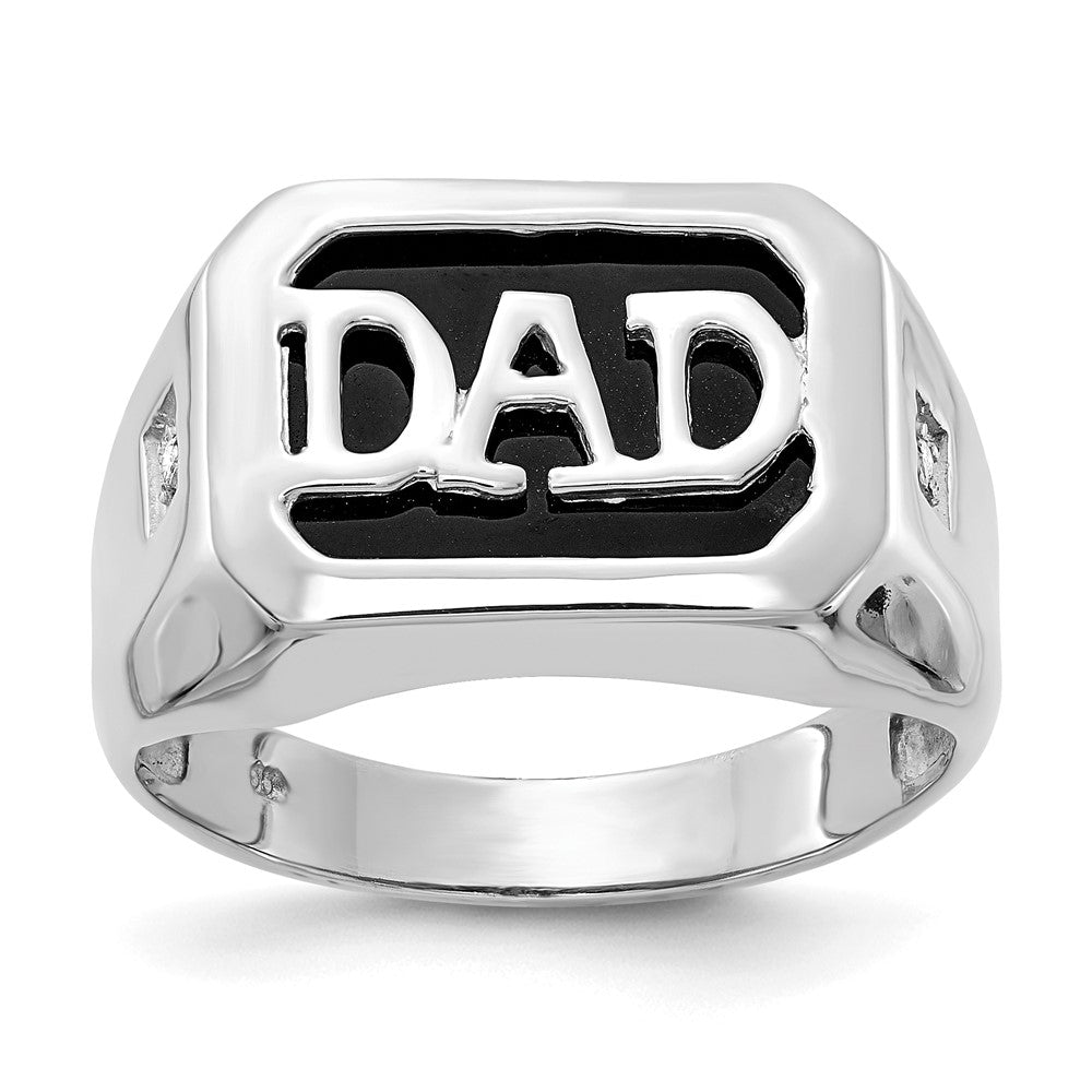 14k White Gold AA Diamond men's ring