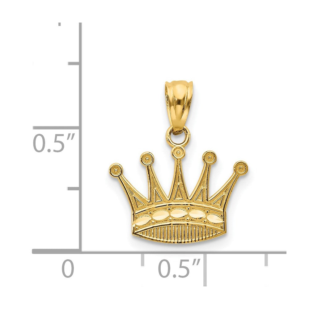 14k Crown Pendant
